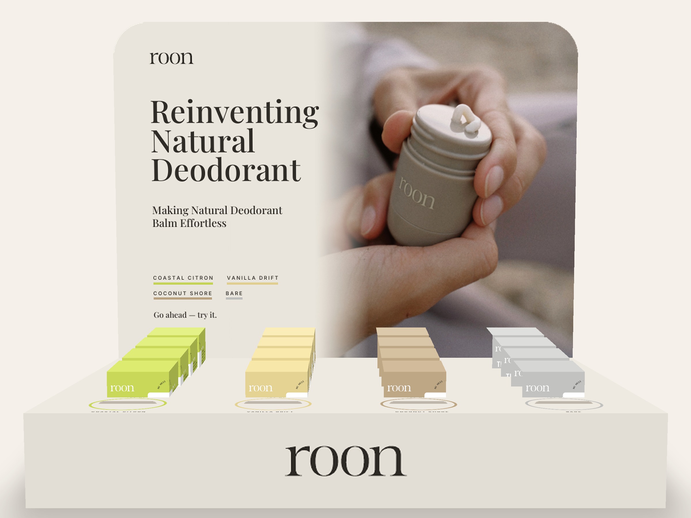 Spa & hotel display — front